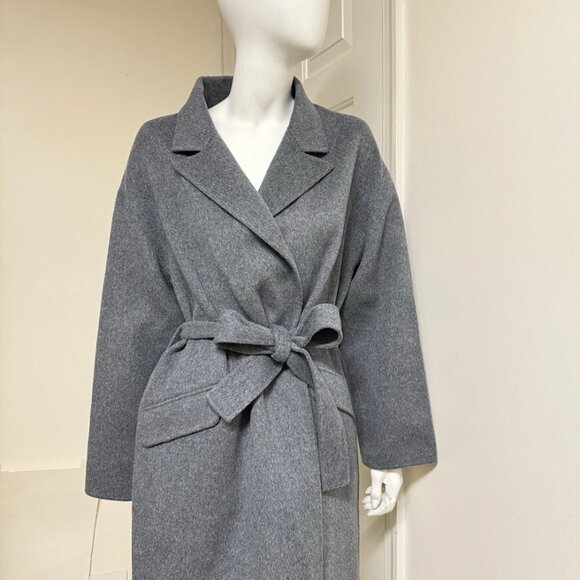 Theory Wool & Cashmere-Blend Robe Coat - Picture 7 of 9